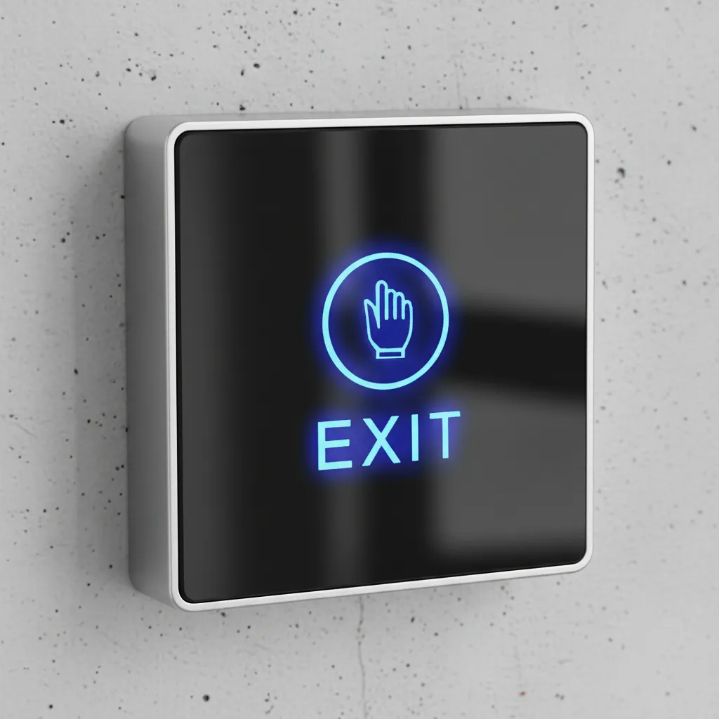 Pulsador de salida táctil led luminoso