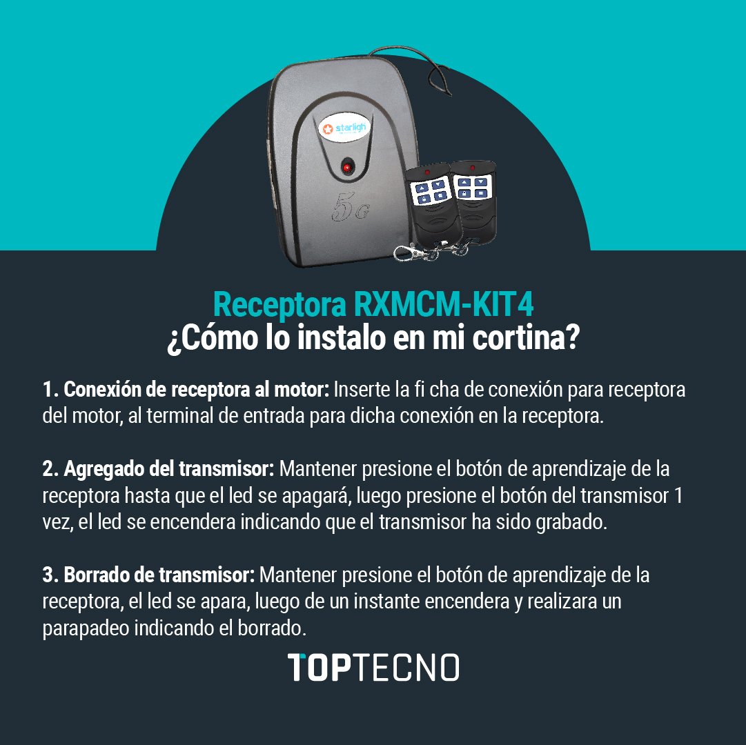 Receptor motor cortina con 2 transmisores - Image 9