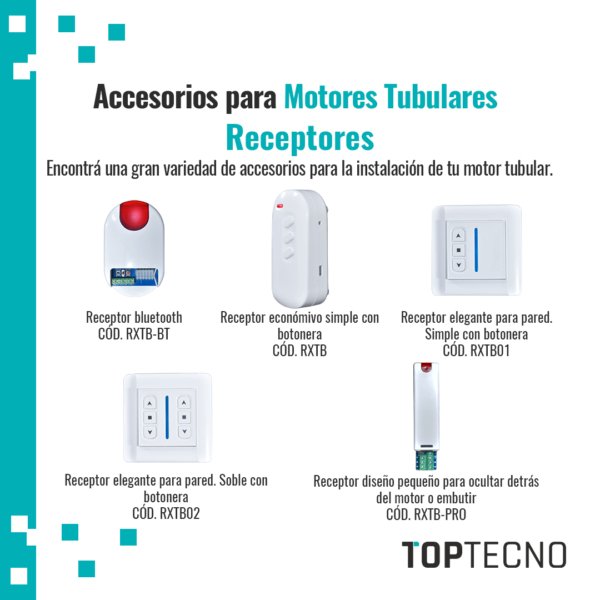 Motor tubular 100kg, con receptor incluido - Image 5