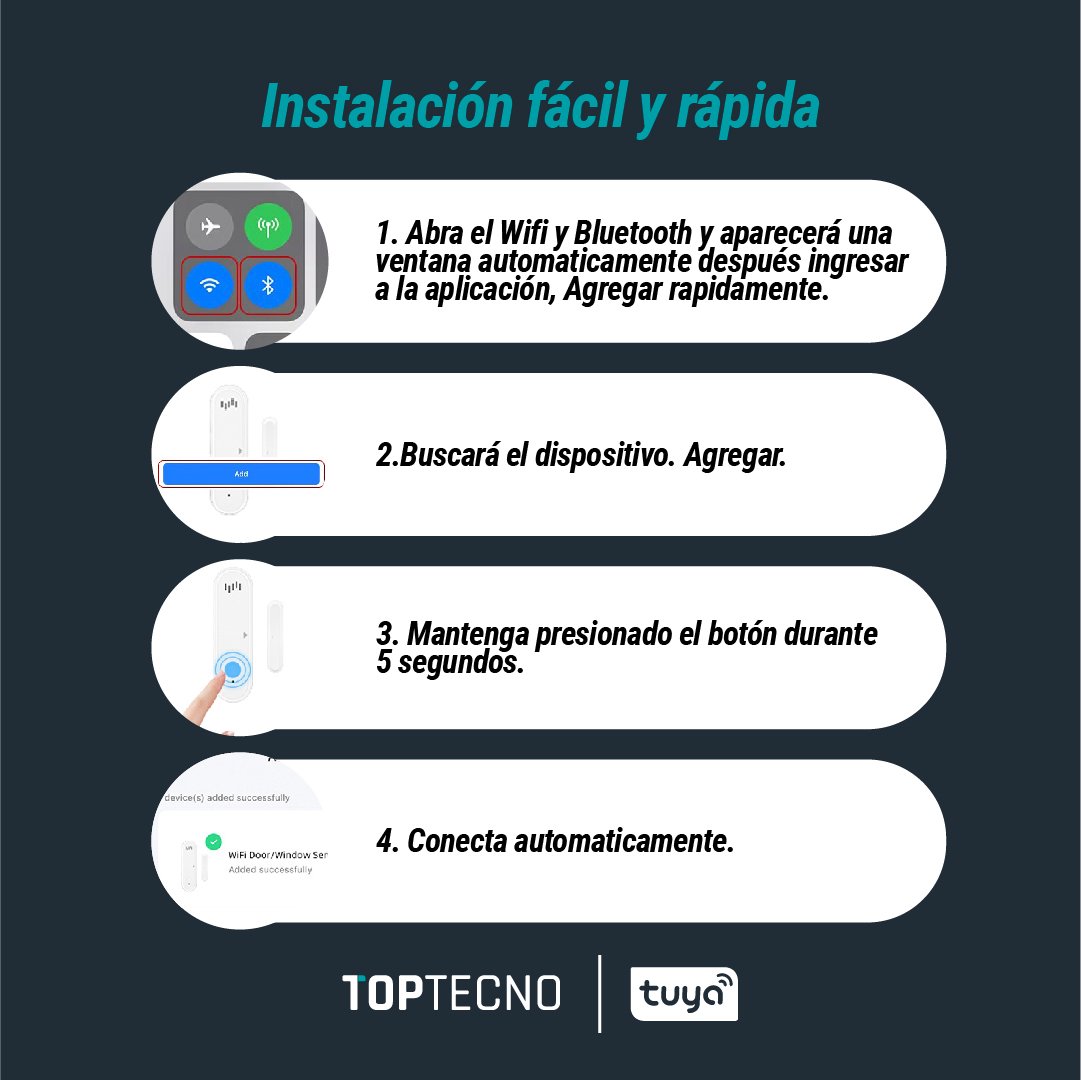 Magnético para Puerta Ventana WIFI con Sirena - Image 10
