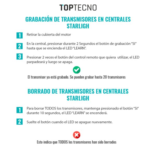 Transmisor 4 canales Starligh Rolling Code - Image 5