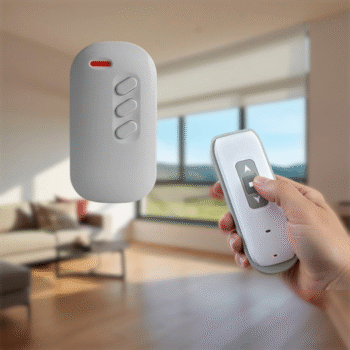 Receptor y control remoto para motor tubular